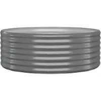 vidaXL Verhoogde plantenbak, verzinkt staal, 100x100x36 cm, grijs