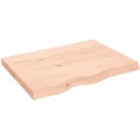 vidaXL Wandschap 80x60x(2-6) cm onbehandeld massief eikenhout