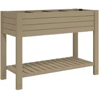 vidaXL Verhoogde plantenbak, lichtbruin, 110x45x79 cm, polypropyleen