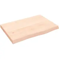 vidaXL Wandschap 60x40x(2-4) cm onbehandeld massief eikenhout