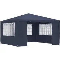 vidaXL Partytent met zijwanden professioneel 90 g/m² 4x4 m blauw