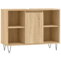 vidaXL Badkamerkast 80x33x60 cm bewerkt hout sonoma eikenkleurig