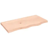 vidaXL Wandschap 80x40x(2-4) cm onbehandeld massief eikenhout