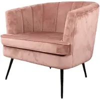 DS4U Norah fauteuil velvet zalmroze