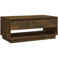 vidaXL Salontafel 102,5x55x44 cm bewerkt hout gerookt eikenkleurig