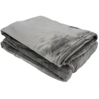 Merkloos Heerlijk Zachte en Grote Fleece Plaid - 180x220 cm - Grijs