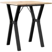 vidaXL Eettafel met Y-frame, 70x70x75 cm, massief grenenhout en staal
