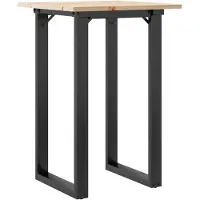 vidaXL Eettafel O-frame 50x50x75 cm massief grenenhout en staal