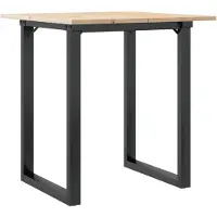 vidaXL Eettafel O-frame 60x60x75 cm massief grenenhout en staal