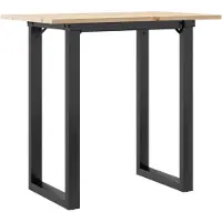 vidaXL Eettafel O-frame 80x50x75 cm massief grenenhout en staal