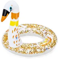 Bestway Opblaasbare zwemband/zwemring - zwaan - wit - D61 cm - speelgoed - Zwembanden