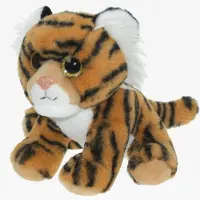 Merkloos Pluche knuffel dieren bruine Tijger van 25 cm - Knuffeldier