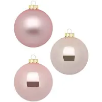 Merkloos Inge Christmas Grote kerstballen - 6x - roze - 10 cm - glas - Kerstbal