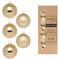 Merkloos Kerstballen van glas - 20x - brokaat goud- 6 cm -milieubewust verpakt - Kerstbal