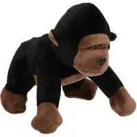 Merkloos Pluche knuffel dieren gorilla aap van 16 cm - Knuffeldier