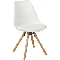 Beliani DAKOTA - Eetkamerstoel-Wit-Synthetisch materiaal