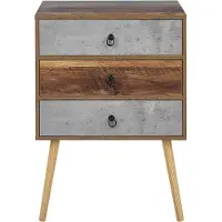 Beliani BATLEY - Commode-Donkere houtkleur-Vezelplaat