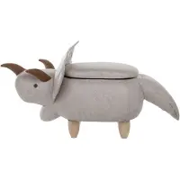 Beliani TRICERATOPS - Dierenhocker-Grijs-Polyester