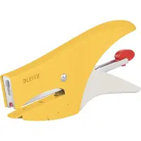 Leitz metaalniettang Cosy, voor nietjes nr 10, achterlaadmechanisme, inclusief 1000 nietjes, geel