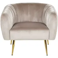 Beliani LACONIA - Fauteuil-Grijs-Fluweel