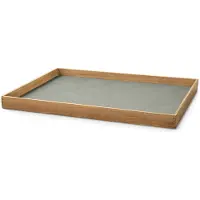 Lind DNA Even teakhouten dienblad square L Nupo light grey