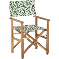Beliani CINE - Tuinstoel-Groen-Polyester, Acaciahout