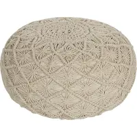 Beliani BERKANE - Poef-Beige-Katoen