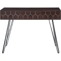 Beliani MALSALA - Consoletafel-Donkere houtkleur-Vezelplaat