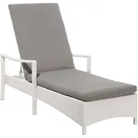 Beliani VASTO - Tuinligstoel-Wit-PE rotan