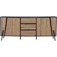 Beliani BLACKPOOL - Sideboard-Lichte houtkleur-Spaanplaat