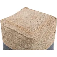 Beliani KIRAMA - Poef-Grijs-Katoen, Jute