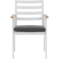 Beliani CAVOLI - Tuinstoel-Wit-Aluminium