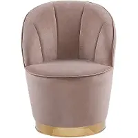 Beliani ALBY - Fauteuil-Beige-Fluweel