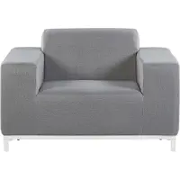 Beliani ROVIGO - Fauteuil-Grijs-Polyester