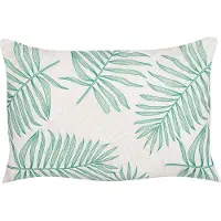 Beliani POGGIO - Tuinkussen set van 2 - Beige/ Groen - 40 x 60 cm - Polyester