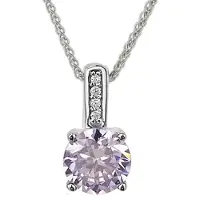 Orphelia Pendant + Chain Purple Zirconium ZH-7029