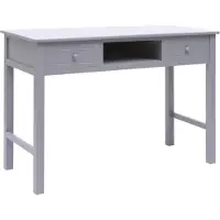 vidaXL Schrijftafel 110x45x76 cm hout grijs