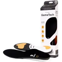 52bones GameTech High Arch - premium inlegzolen met hoge voetboog - optimale demping hiel en voorvoet - geschikt voor voetbal, tennis, hockey en volleybal - maat 45/46 - 1 paar
