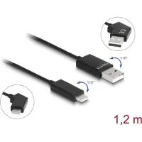 DeLOCK 80769 USB-kabel USB 2.0 USB-A stekker, USB-C stekker 1.20 m Zwart