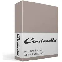 Cinderella Weekend - Topper Hoeslaken (tot 15 cm) - Katoen - 200x220 cm - Taupe