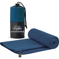 Travelhawk Microvezel Reishanddoek - Sneldrogend - Compact - Donkerblauw