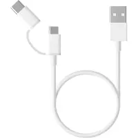 Xiaomi Mi 2-in-1 - Kit câble USB - 2.4 A - 30 cm - blanc