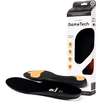 52bones GameTech Low Arch - premium inlegzolen met lage voetboog - optimale demping hiel en voorvoet - geschikt voor voetbal, tennis, hockey en volleybal - maat 45/46 - 1 paar