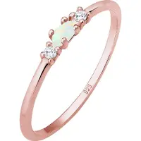 Elli - Elli Ringen vintage zirkonia marquise opaal 925 zilver Dames