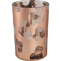 Ptmd collection PTMD Mexxy Windlicht - 12 x 12 x 18 cm - Glas - Bruin