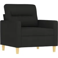 vidaXL Fauteuil 60 cm stof zwart