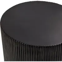 Beliani BICCARI - Bijzettafel - Zwart - Lichtbeton