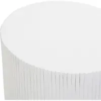 Beliani BICCARI - Bijzettafel - Wit - Lichtbeton