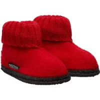 Bergstein Cozy pantoffel Rood Jongens/Meisjes Wol Effen - maat 24