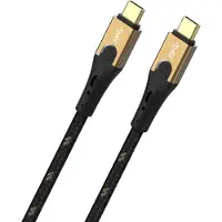OEHLBACH D1C9530 USB-kabel USB 3.2 Gen2 USB-C stekker, USB-C stekker 0.50 m Zwart/goud Afgeschermd (drievoudig)
